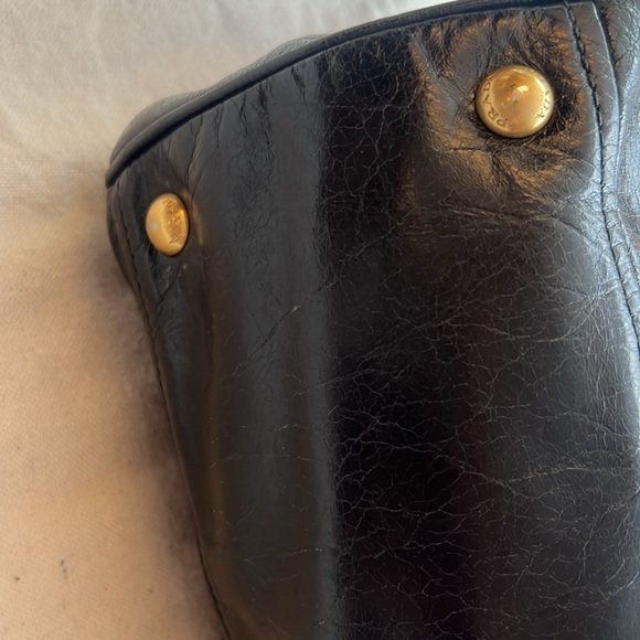 Prada Black Satchel Tote Authentic With Two Zippers - Picture 4 of 15